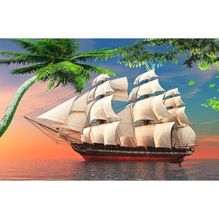 Tranh đính đá 5D , Tranh thuận buồm xuôi gió