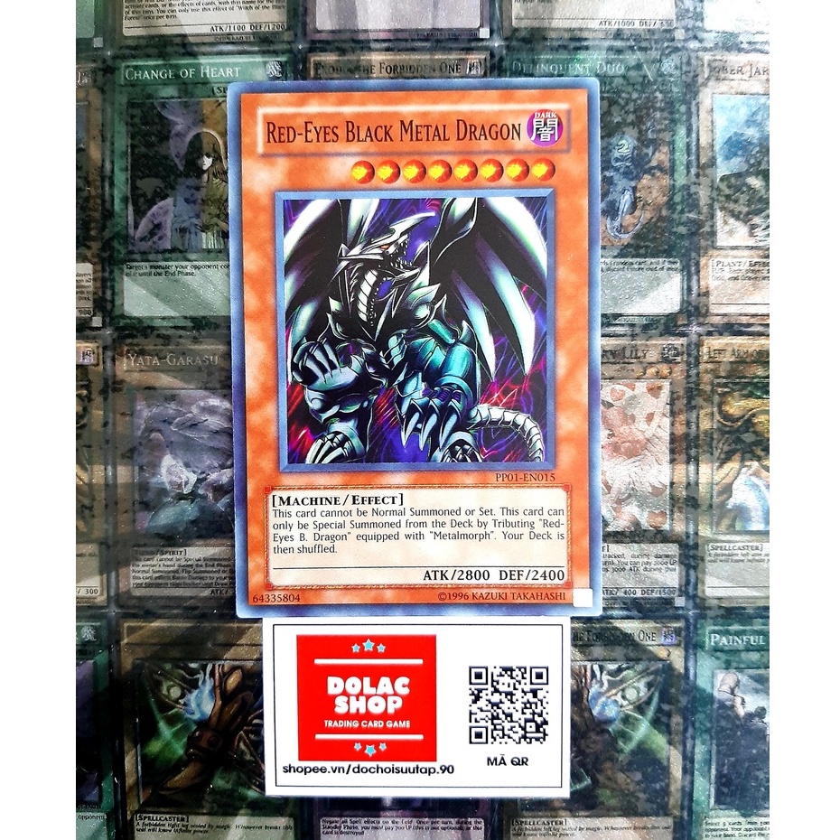 Thẻ Bài Mint90 Yugioh Monster Red-Eyes Black Metal Dragon