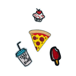 BITTUT Sticker ủi thêu hình đồ ăn, thức uống
