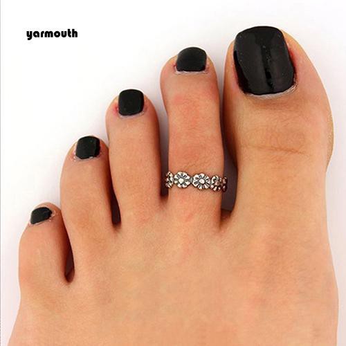 Set 2 Nhẫn Đeo Ngón Chân Phong Cách Cổ Điển Thanh Lịch Dành Cho Nữ