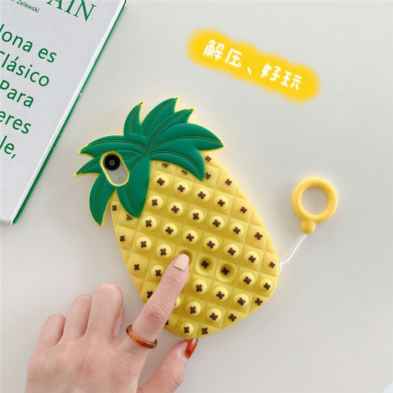 Ốp Điện Thoại Silicon Hình Trái Dứa Cho Iphone 12 12pro 12mini 12promax 11 Pro Max X Xs Max Xr 6 6s 7 8 Plus
