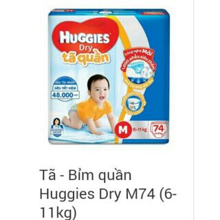 Tã quần siêu đại Huggies Dry size ( M74,L68,XL62,XXL56)