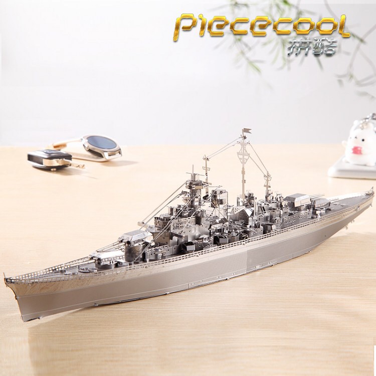 Mô hình 3D kim loại lắp ráp Piececool Thiết giáp hạm Bismarck Hải quân Đức [Chưa lắp]