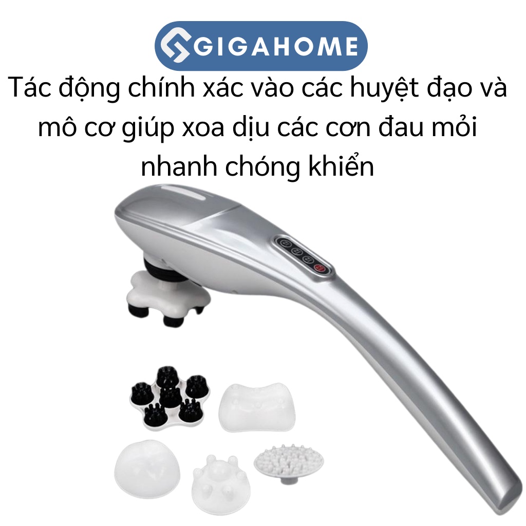 Máy Massge Đấm Bóp Cầm Tay GIGAHOME 5 Đầu Thay Thế, Giảm Mệt Mỏi Toàn Thân 7983