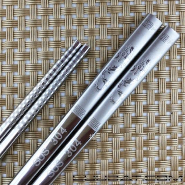 Combo 5 đôi đũa inox 304 Hàn Quốc cao cấp