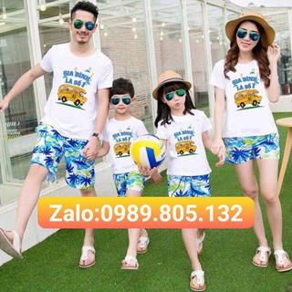 Nguyên bộ du lịch hè gia đình Tembeling đồng phục đi biển giá rẻ tận xưởng