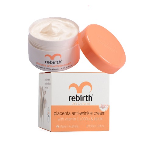 Kem Dưỡng Ẩm, Giảm Nám, Tàn Nhang, Mờ Vết Thâm Nhau Thai Cừu Rebirth Placenta Anti-Wrinkle Cream Úc 100ml