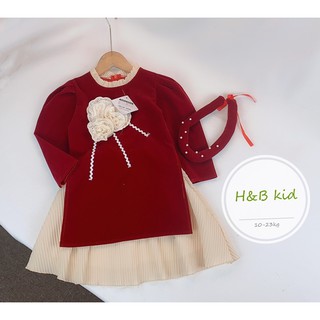 Áo dài nhung phối chân váy 2 lớp
