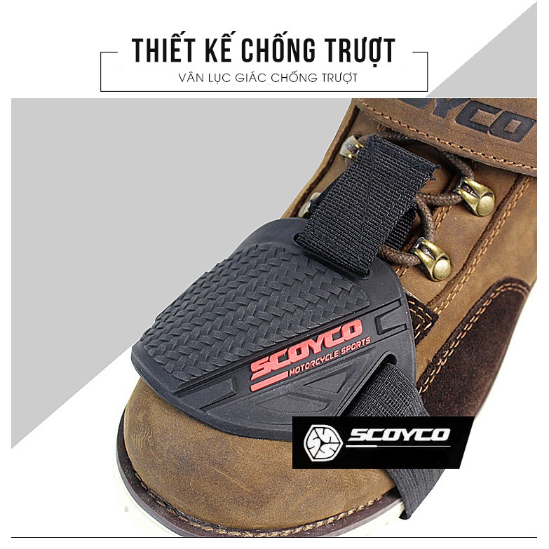 Đệm bọc mũi giày gảy số xe côn tay vân lục giác chống trượt – SCOYCO FS-02