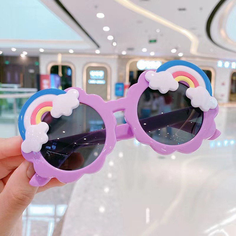 Kính cho bé kính mát cầu vồng cho bé trai, bé gái bảo vệ mắt trẻ em chống tia UV ms185