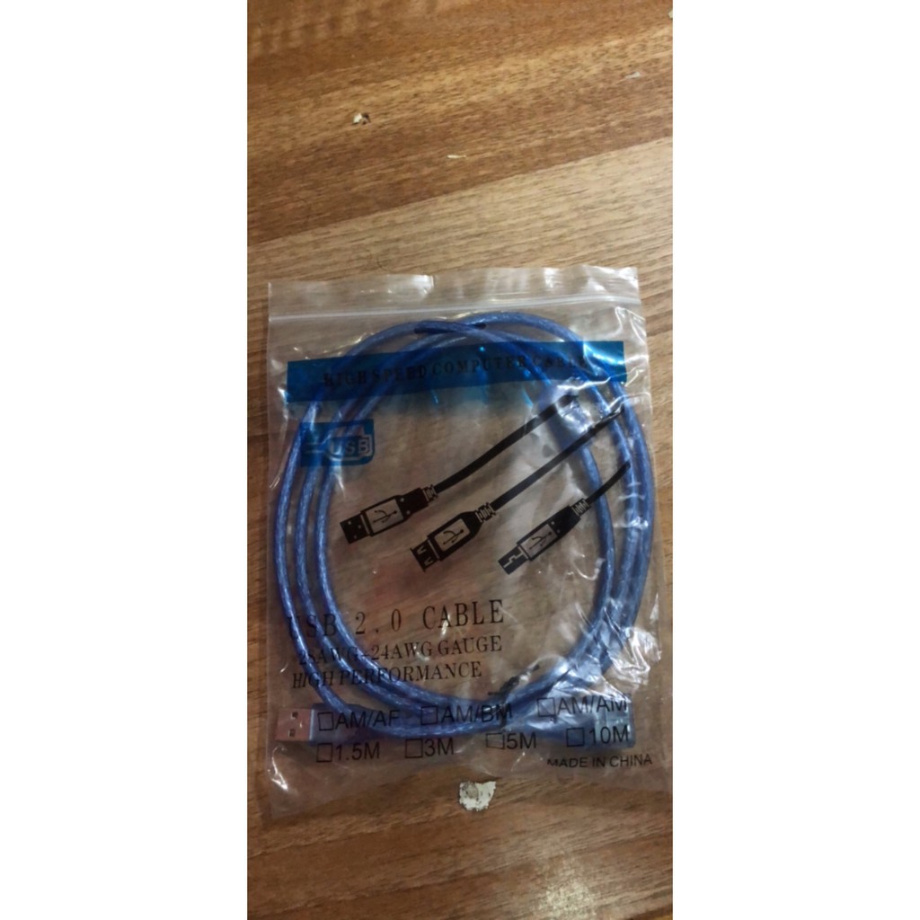[SIÊU RẺ] Dây cáp USB nối dài 1.5m xanh