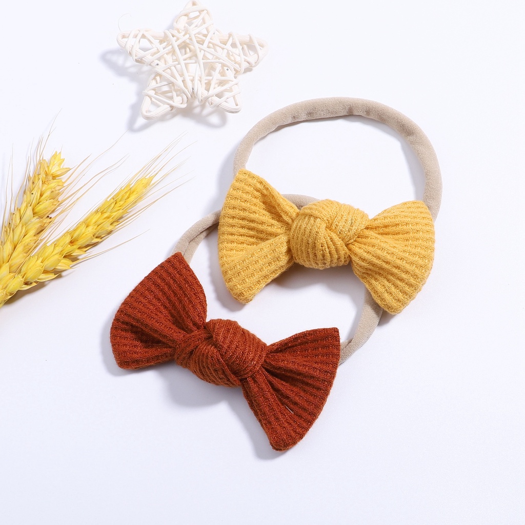 Băng đô KIDSBOWS đính nơ màu trơn đáng yêu dành cho bé gái