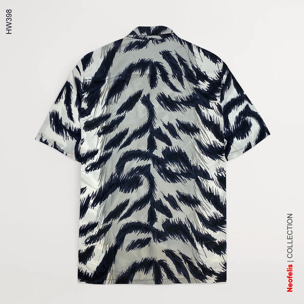 Áo Sơ Mi Nam Họa Tiết Hồ Trắng Ấn Tượng Kiểu Dáng Cổ Vest  | Neofelis - HW398