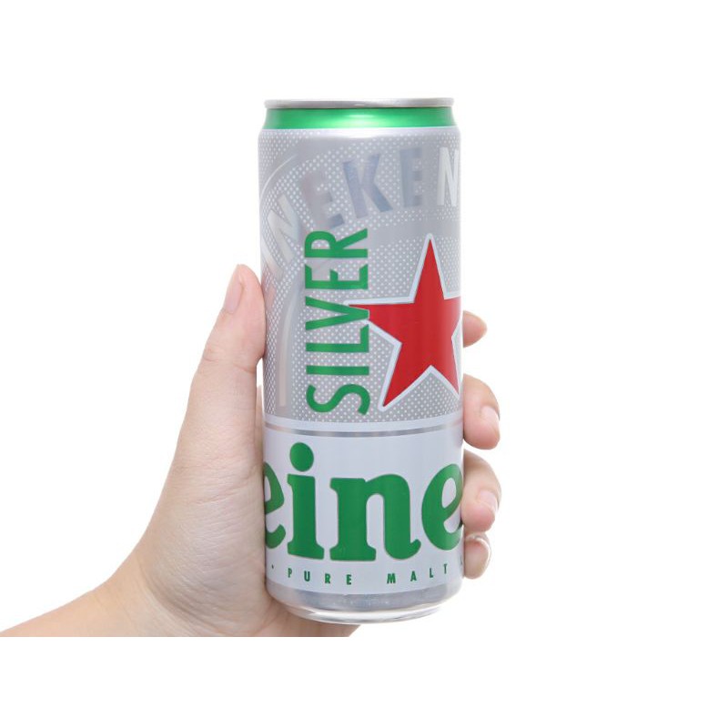 Combo 5 lon Heineken Siliver 330ml