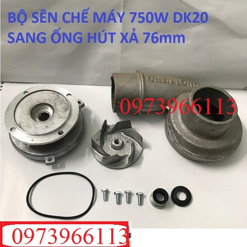 Đầu bơm nước 76 chế máy 750W- kèm chõ hút
