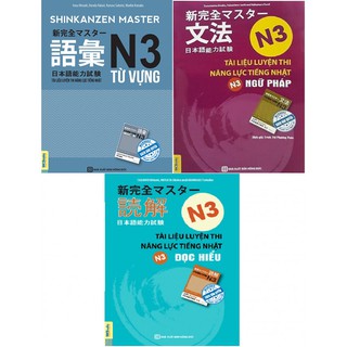 Sách - Combo Bộ 3 Cuốn Tài Luyện Thi Năng Lực Tiếng Nhật N3 (Từ Vựng + Ngữ Pháp + Đọc Hiểu)