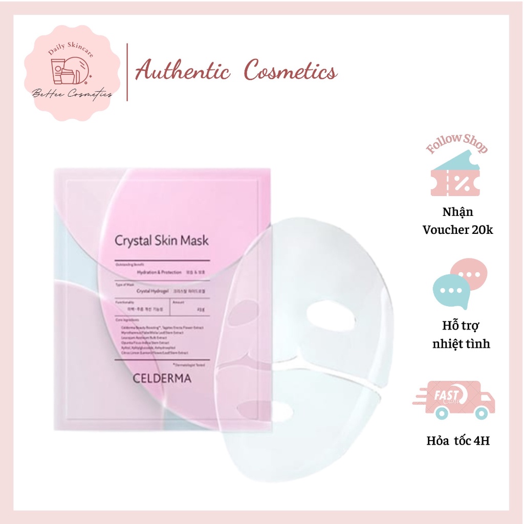 1 Miếng Mặt Nạ Thạch Hàn Quốc Celderma Crystal Skin Mask Dưỡng Sáng Căng Bóng Da