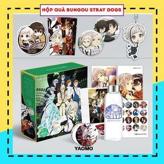 Hộp quà Bungou Stray Dogs anime (bình nước, móc khóa, postcard, huy hiệu ...)