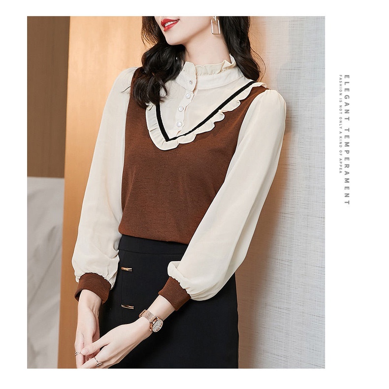 Áo sơ mi voan tay dài thời trang dành cho nữ