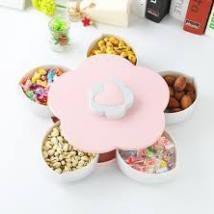 Khay Mứt Xoay Tròn 5 Cánh  Có Chỗ Để Điện Thoại