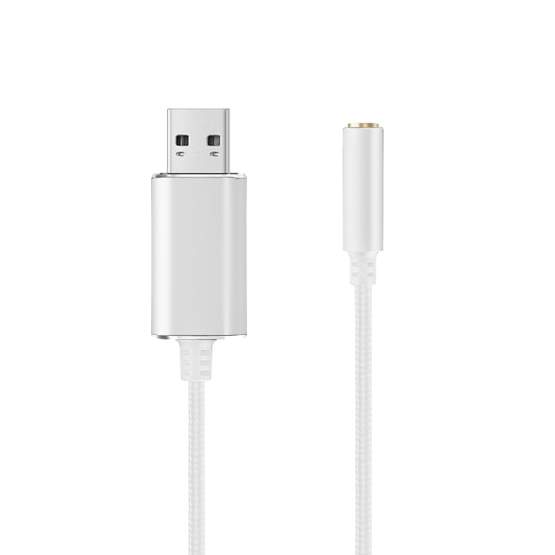 Dây Cáp Nối Âm Thanh Hai Trong Một Cho Máy Tính / Thẻ Âm Thanh USB 3.5mm Cáp 7.9 / 39.4in