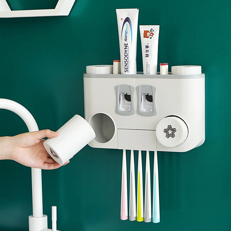 kệ lò vi sóngđời Dụng cụ bóp kem đánh răng tự động, giá treo tường không thủng, giá để bàn chải đánh răng | BigBuy360 - bigbuy360.vn