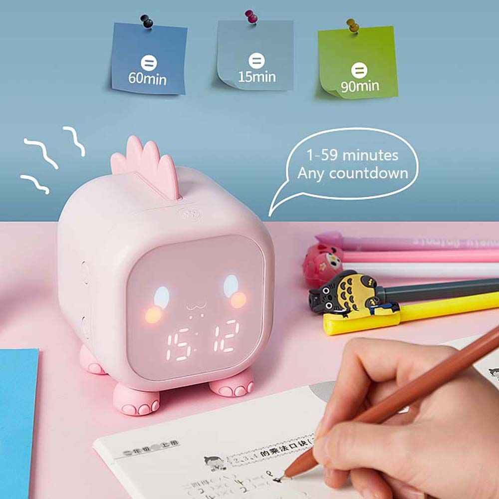 Đồng Hồ Báo Thức Điện Tử Hình Khủng Long Dễ Thương Nhiều Màu Sắc Điều Chỉnh Được Có Đèn Ngủ Sáng Tạo Taylor1