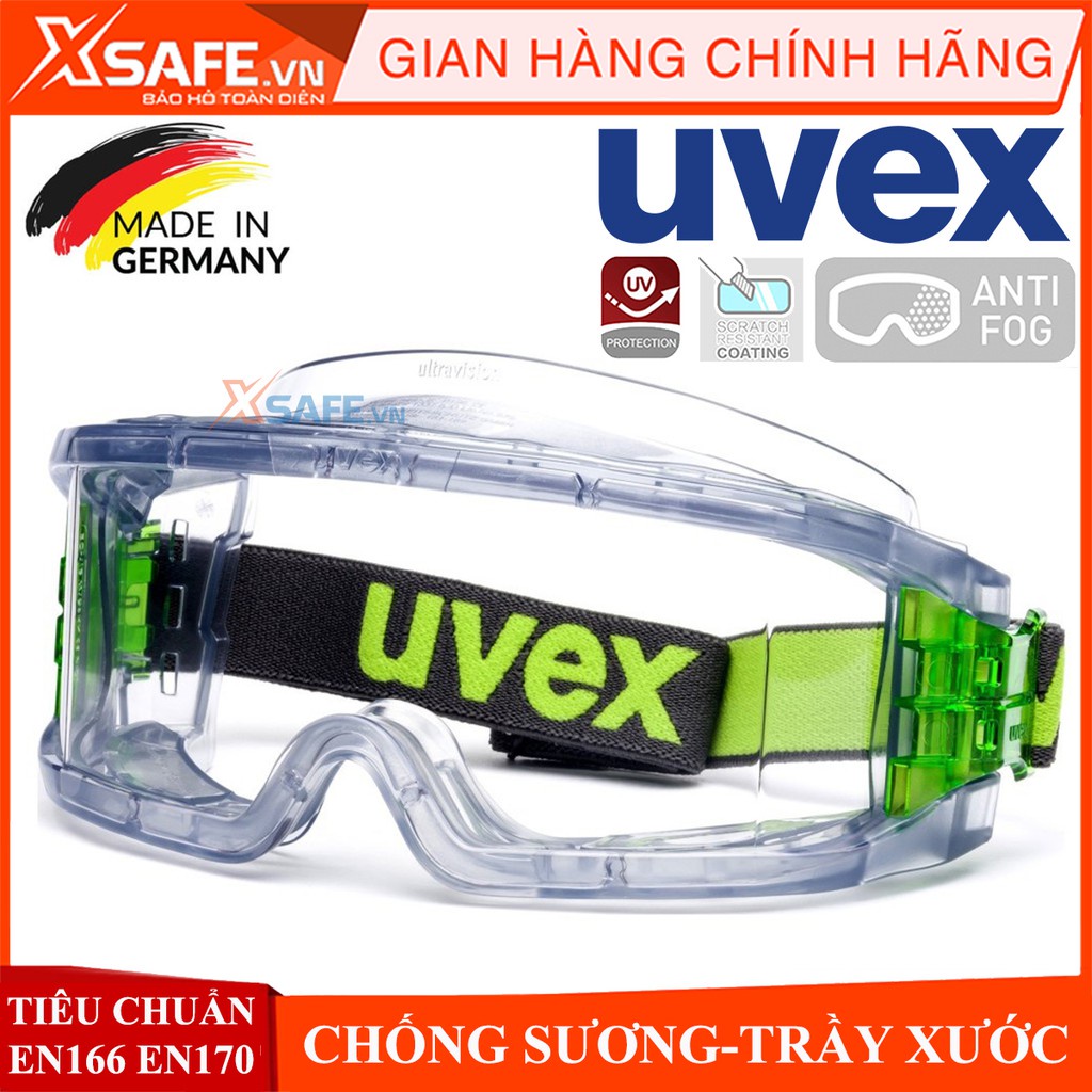 Kính bảo hộ Uvex Ultravision 9301906 chống bụi, phun hóa chất, vật văng bắn, dùng cho phòng dịch, phun sơn, cơ khí