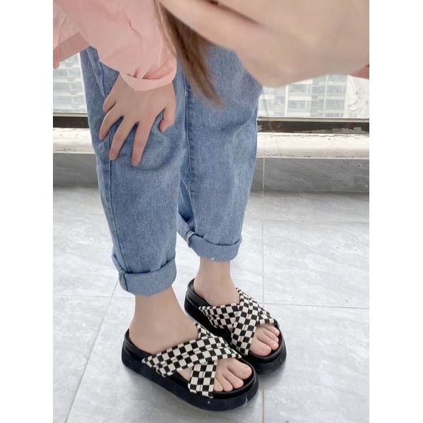 Dép sandal quai chéo đế dày new 2022