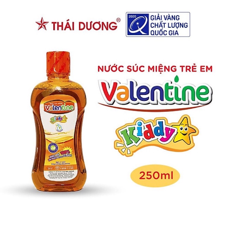 Nước súc miệng trẻ em valentine kiddy