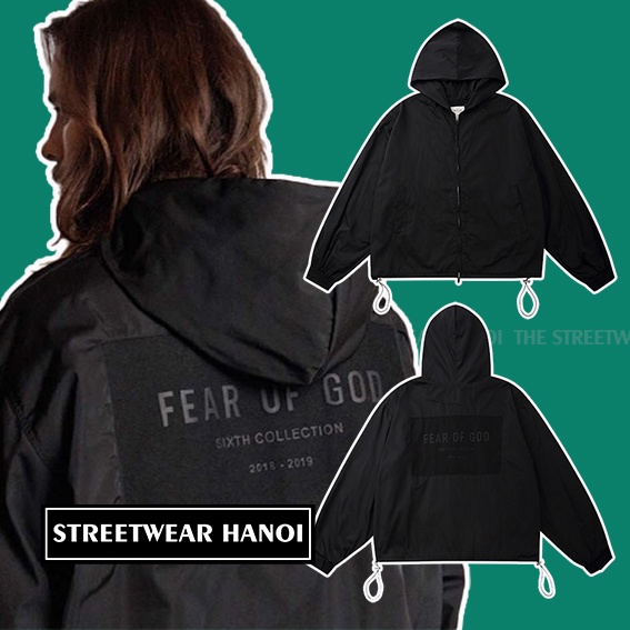 ™[HIGH QUALITY] - Áo Nylon Full Zip Hoodie Jacket Fear of God sixth collection full tag túi, áo khoá