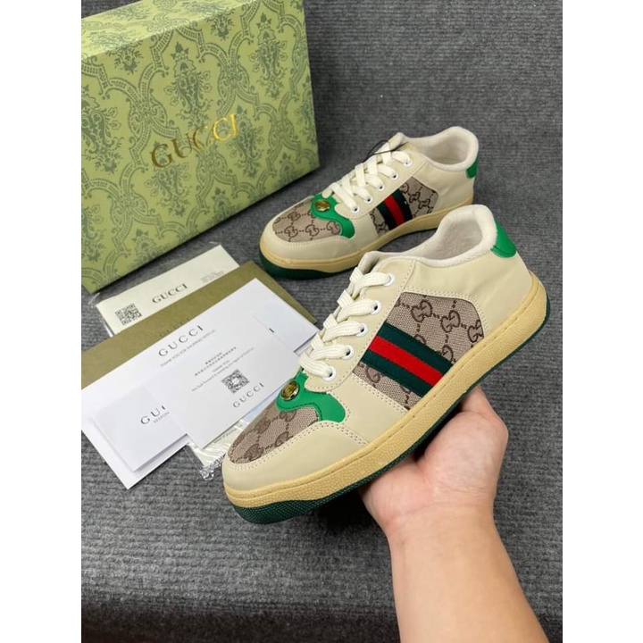 giày thể thao gucci xanh bản trung cao cấp full size nam nữ