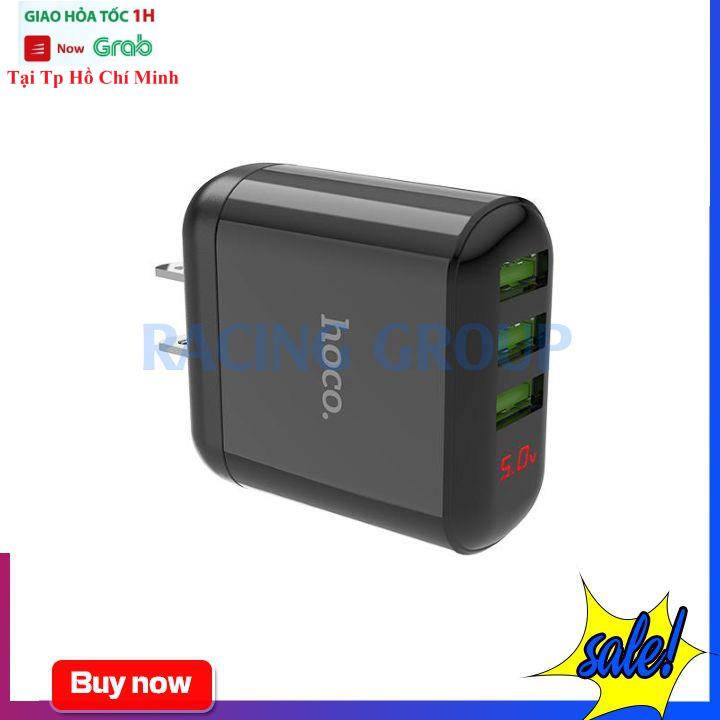Củ Sạc Nhanh Hoco HK1 Có 3 Cổng USB 5A Có Led Hiển Thị - Bảo Hành 12 Tháng