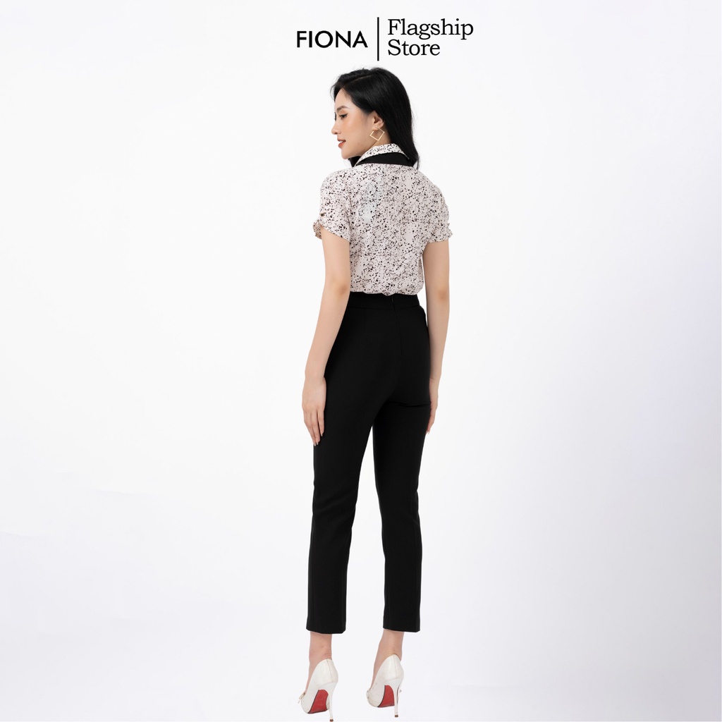 Quần ống đứng cúc cài trang trí túi FIONA F352303