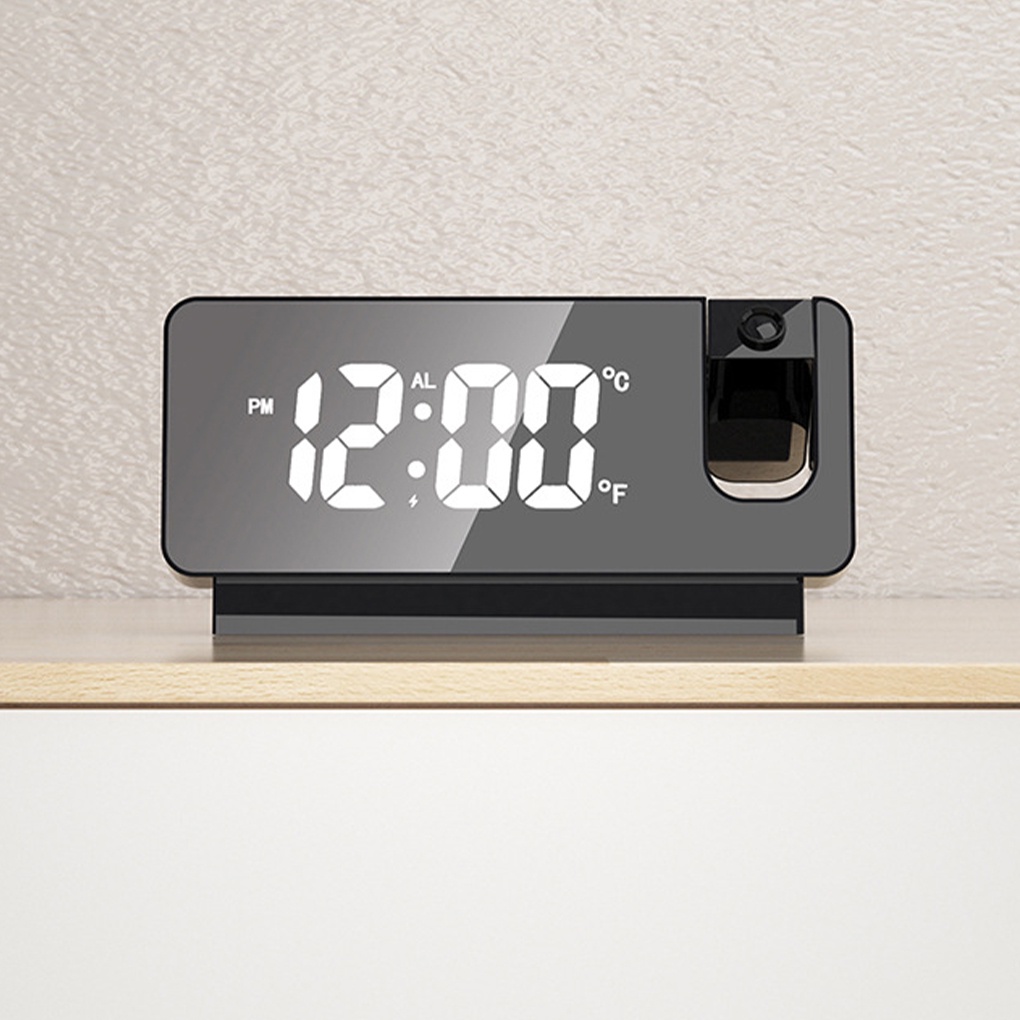 Plastic *Projection *Alarm *Clock Portable Removable Electronic *Thermometer [LED Screen] [USB Powered] burang