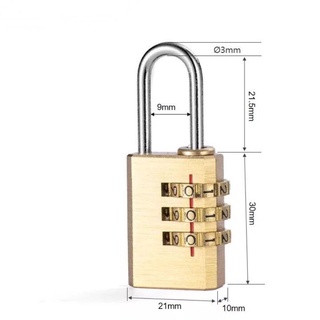 Khóa Vali 3 Mã Số Đồng