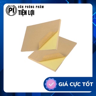 Giấy Decal A4 Đế Vàng (Xấp 100 tờ)