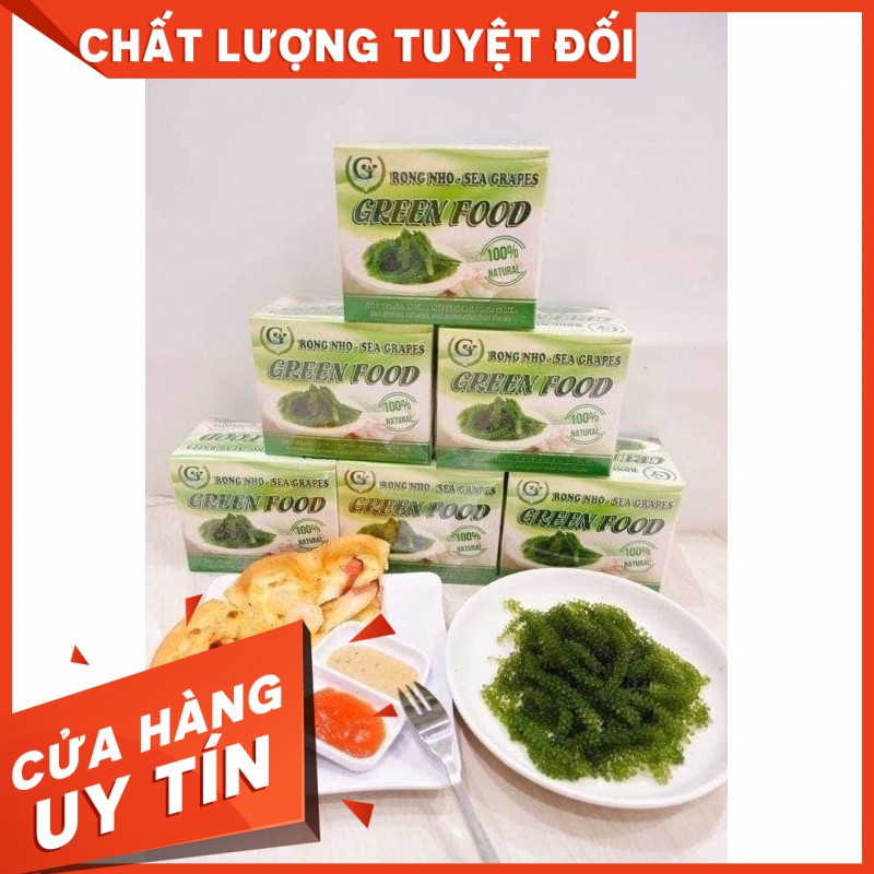 Bán sỉ Combo 5 Hộp rong nho Green food  ( Hộp 200gr) tách nước