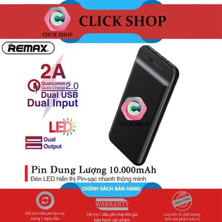 Remax rpp-159 sạc dự phòng remax rpp-159 dung lượng 10.000mah có đèn led 2 cổng ra usb hàng chính hãng