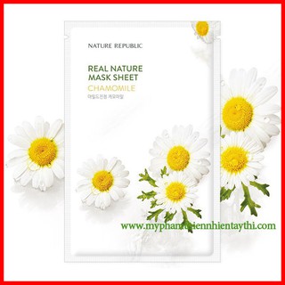 Mặt Nạ Giấy Dưỡng Da Chiết Xuất Hoa Cúc Nature Republic Real Nature Chamomile Mask Sheet