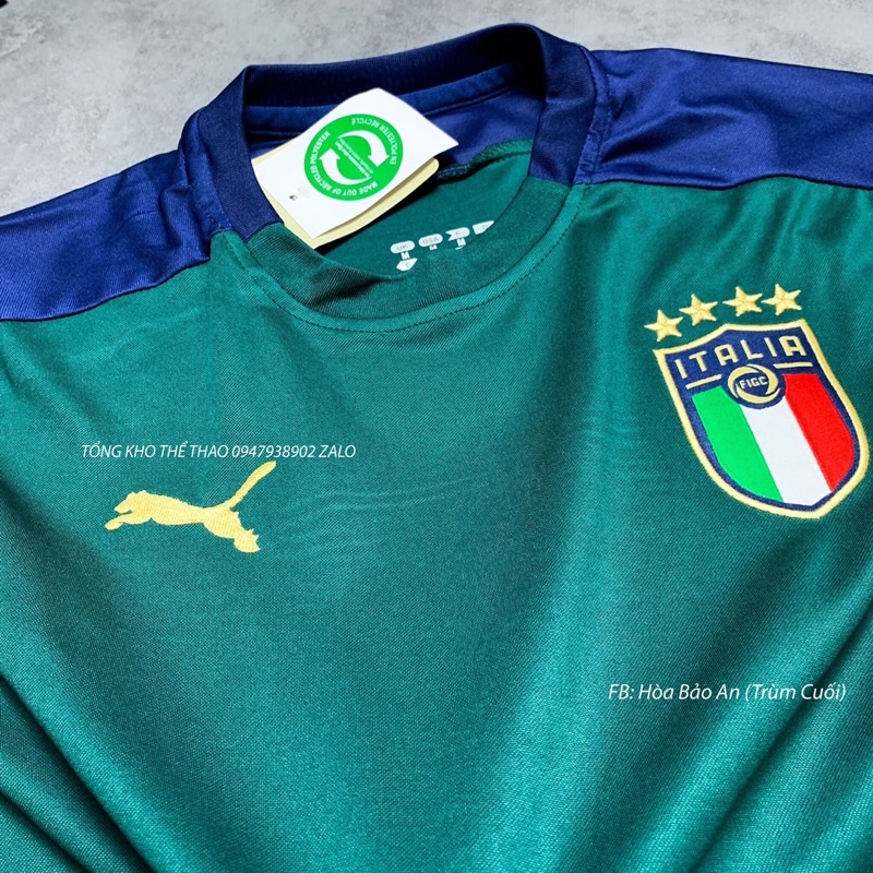 Bộ quần áo đá banh ĐT ITALIA màu xanh cổ vịt hàng cao cấp mẫu mới 2022