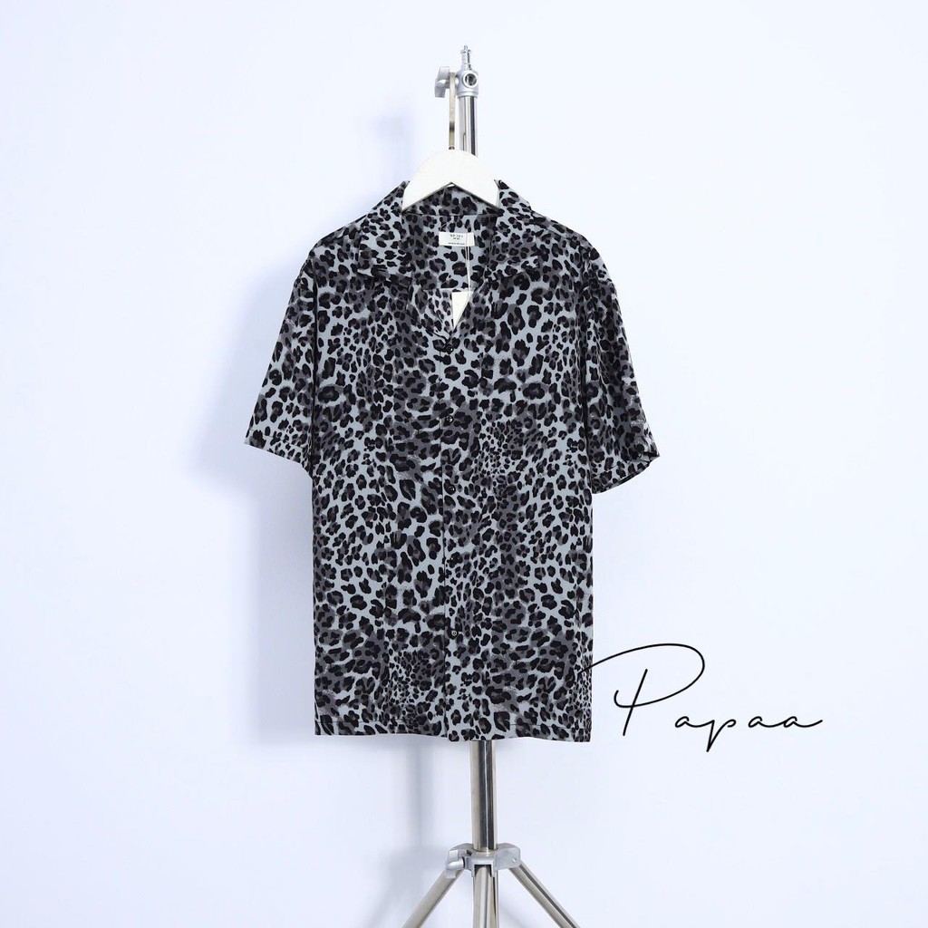 Áo sơ mi nam nữ Hàn Quốc unisex da beo PAPAA SHOP | BigBuy360 - bigbuy360.vn