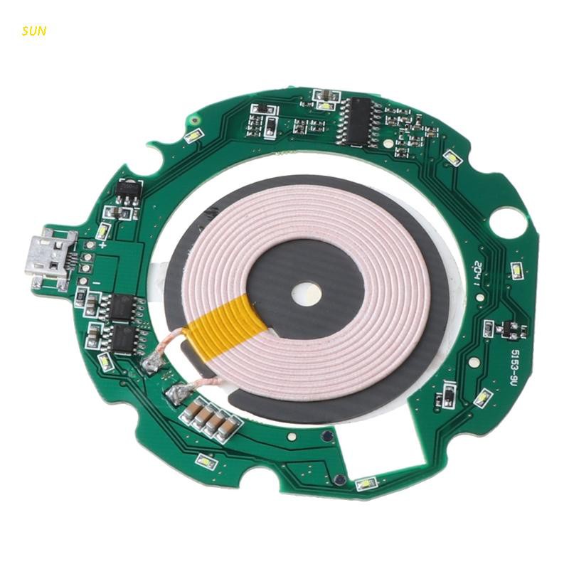 SUN 10W Qi Standard Fast Wireless Charger PCBA Circuit Board Transmitter Module with Coil DIY for Smart Cellphones Accessories