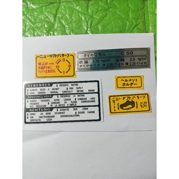 Bộ tem thông số cub 50 New