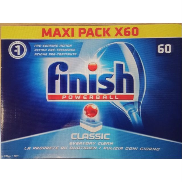 Hộp 60 viên rửa chén bát Finish