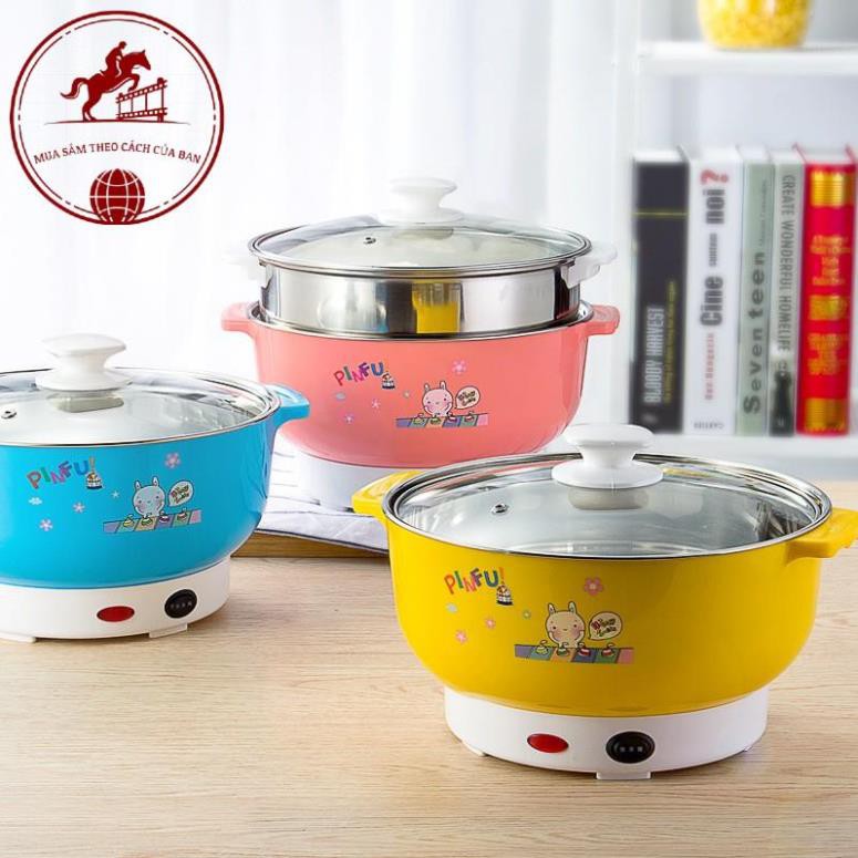 🔐Bảo Hành 1 Năm🔐 Nồi Lẩu Điện Mini Đa Năng Nika 24cm 1000W Inox 304, Tiện Dụng Cho 2-3 Người Dùng, Siêu Tiện Dụng