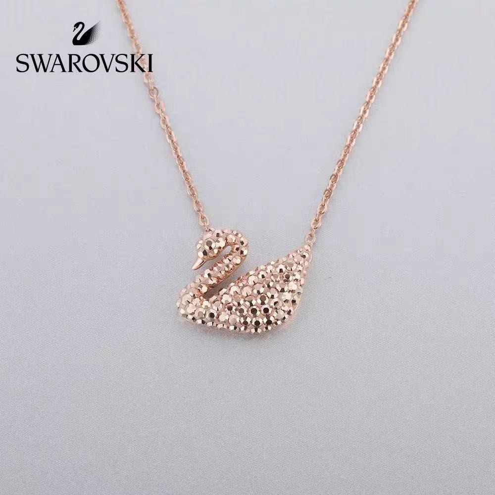 SWAROVSKI vòng cổ Hình Thiên Nga Xinh Xắn Dành Cho Nữ