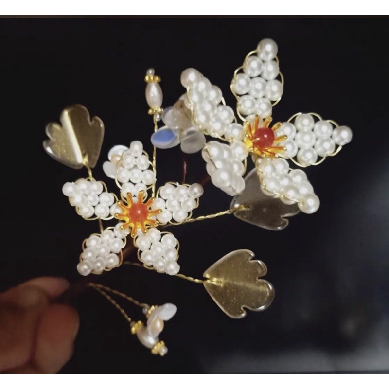 Hạt Trai Thuỷ Tinh Trắng Ngà Cao Cấp