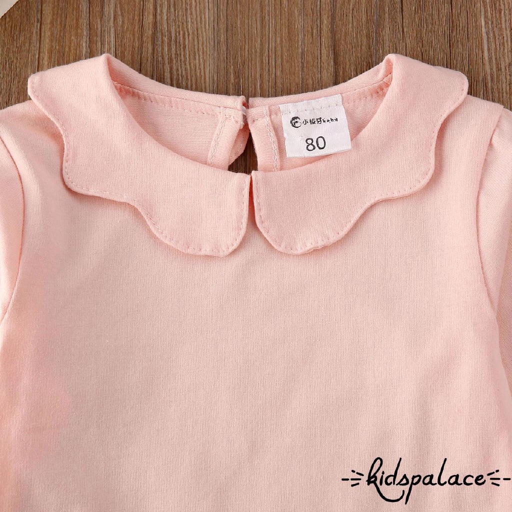 ➤♕❀❤Toddler Baby Kids Girls Long Sleeve T-Shirt O Neck Ruffle Warm Blouse Tee Tops