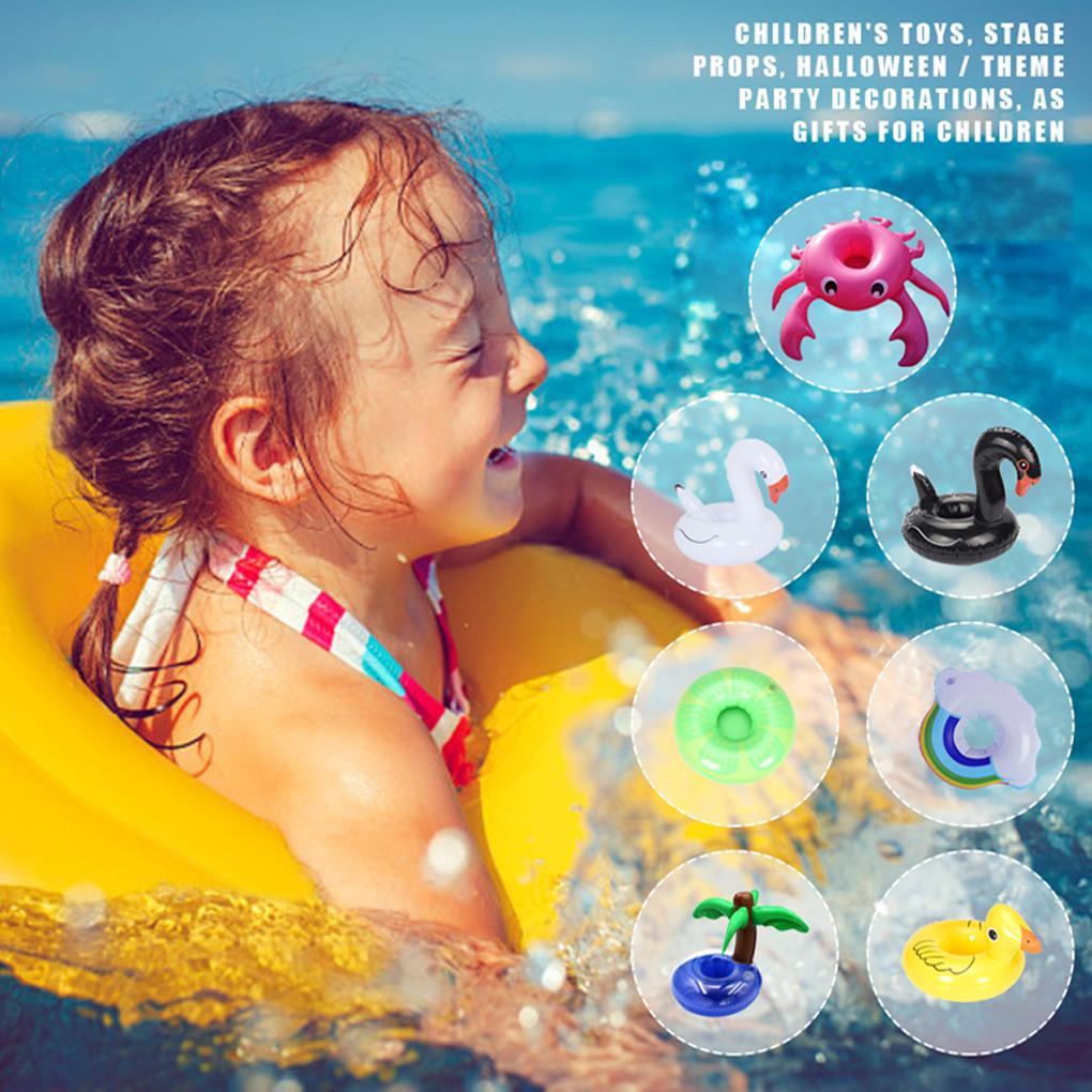 Set 7 Tấm Lót Cốc Nước Bằng PVC Họa Tiết Hoạt Hình Dễ Thương Tiện Dụng